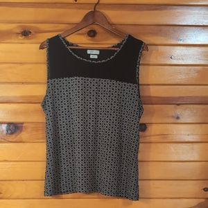 Black and Gray Sleeveless Top